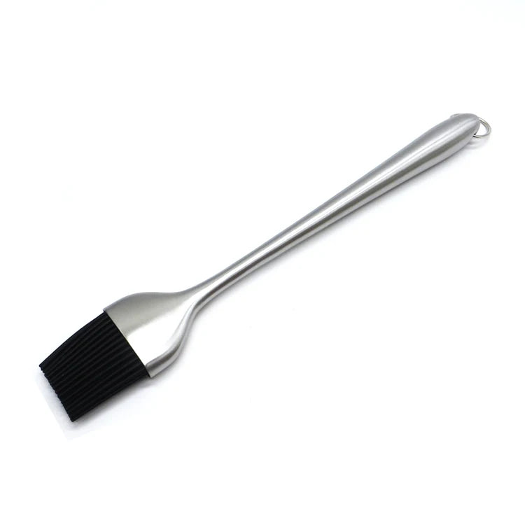Premium Stainless Handle 12 Inch Silicone Oil Brush for Kitchen Cooking Baking and Bbq Sauce Grill
