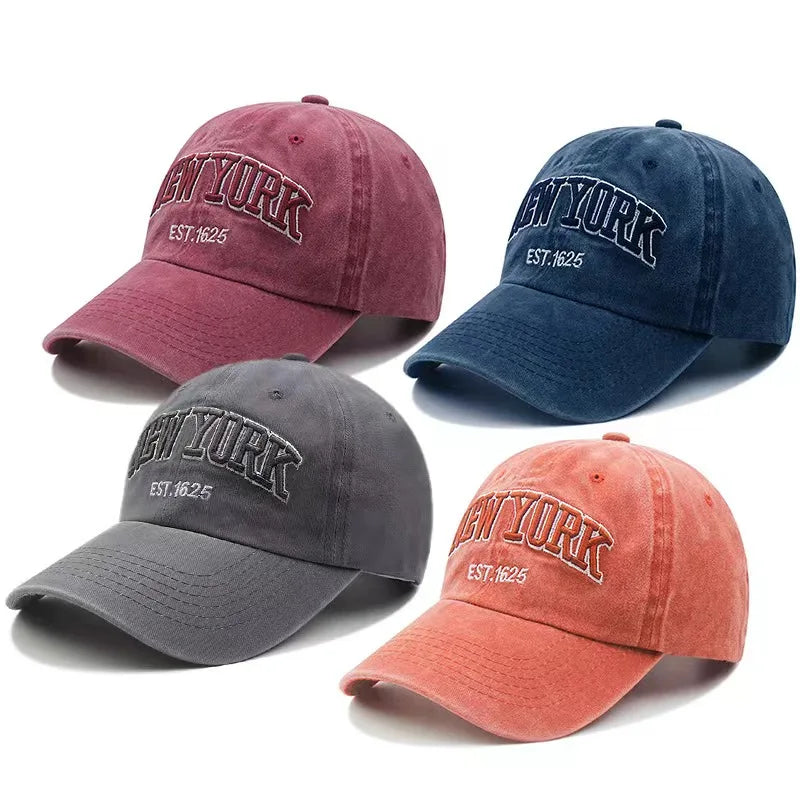 2026 New Vintage Dad Cap Fashion Curved Brim Dad Hat Hip Hop Unisex Embroidery Dad Baseball Cap Custom Washed Distressed Dad Hat