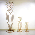 Y-Q090 Wholesale Flower Stand Centerpiece Rectangle Gold Wedding Table Centerpiece Metal Flower Stand for Wedding Decoration