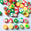 Fashion Colourful Fruit Shaped with Hole Polymer Clay Beads  Soft Fruit Beads for Jewelry Making