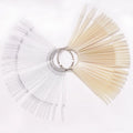 Nail Supplies Nail Color Display Card With Ring 50Pcs Fan-Shaped Nail Polish Practice Board