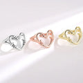 Heart Shaped Fashion Exquisite Creative Ring Personality Jewelry Birthday Mother's Day Valentines Day Gift for Women and Girls