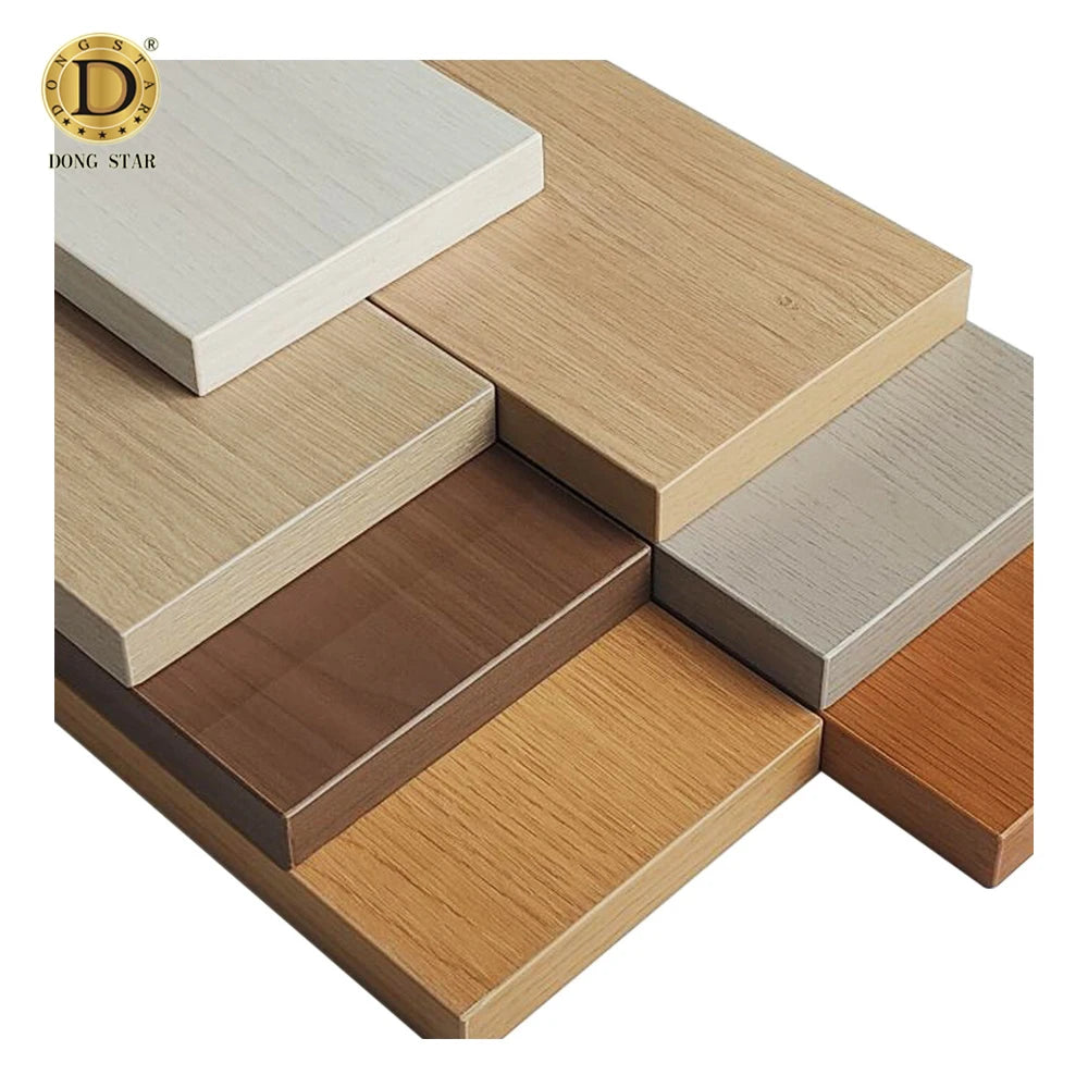 Home Decoration Furniture Cheap Flakeboards E1 Plain Melamine Faced Particle Board Finished Modern Design Indoor Use
