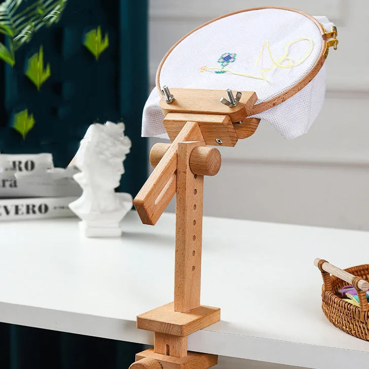 HFOUR Factory-issued Beech Wood Alloy Round 3D Rhinestone Embroidery Frame & Tools for DIY