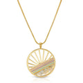 Minimalist Box Chain Necklace Colorful Hollow Round Pendant Necklace Mother of Pearl Necklace for Women