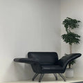 High-End Designer Leather Single-Seater Sofa Chair with Armrest for Dining Outdoor Bedroom Hotel or Apartment Leisure Use