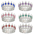 12cm Baroque Round Metal Rhinestone Crown New Cake Decorations & Bouquet Accessories Party Supplies for New Year Graduation