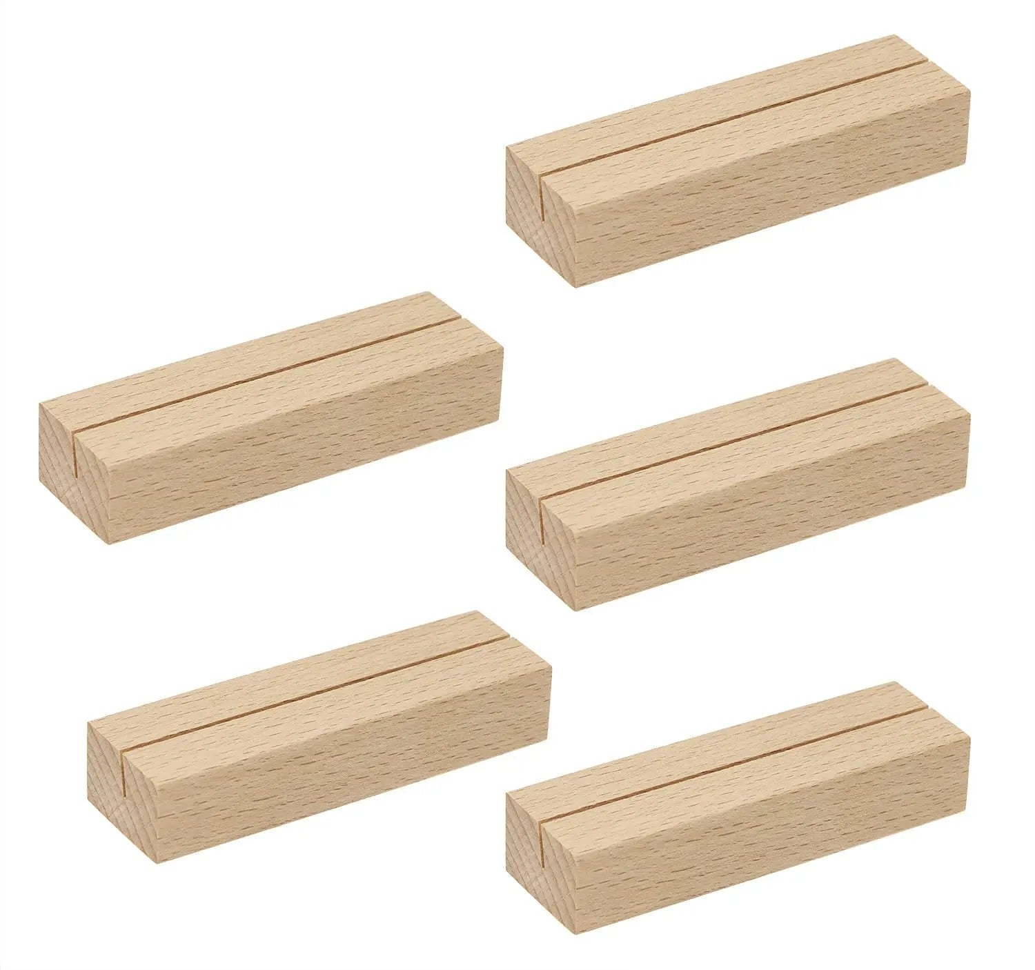 Tailai Wooden Card Holder Wood Table Numbers Party Wedding Table Name Card Holder  Memo Stand Clamps Stand Card Desktop.