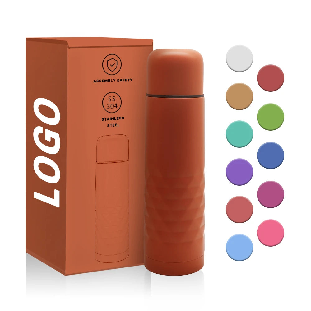 Customized 16oz 17oz 18oz Double Wall Stainless Steel Vacuum Flasks Eco-Friendly Thermoses Insulated Water Bottle Thermal Bottle