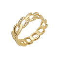 Best Quality 14K Real Gold Diamond Cuban Link Men's Engagement Rings for Wedding Party Anniversary-Trendy Hip Hop Style
