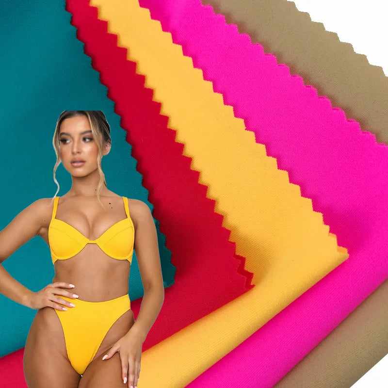 High Elastic Warp Knit Stretch 80 Nylon 20 Spandex Fabric for Swimwear