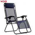 WOQI Reclining Lounge Chair Adjustable Zero Gravity Folding Beach Chair Zero Gravity Yard Outdoor Chair