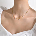 Unique Design New Fashion Stainless Steel Chain CZ Simple Style Choker Necklace for Women NC-1275