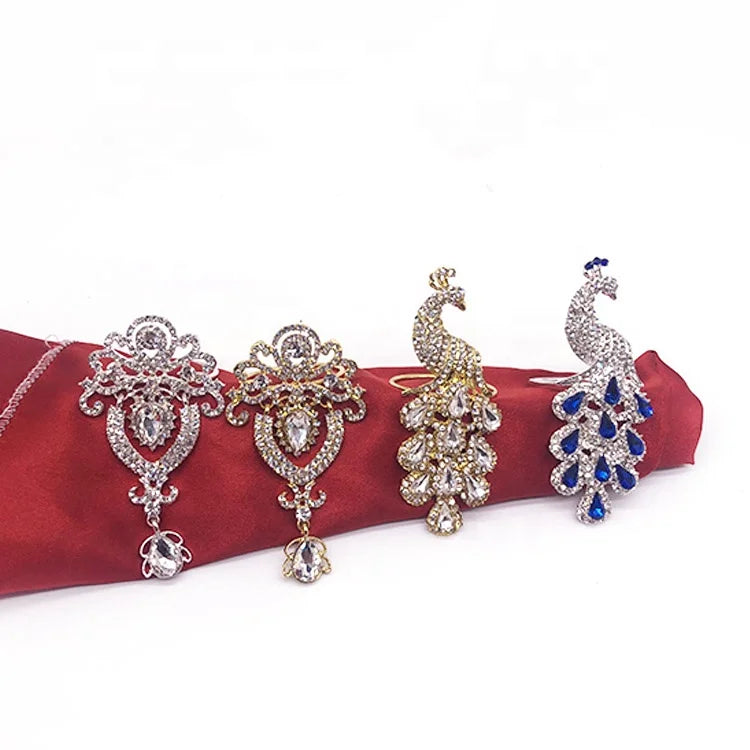 Cheap Gift Idea Rhinestone Jeweled Napkin Ring for Anillos Para Servilletas Rond De Serviette