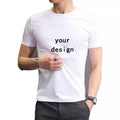 Wholesale Cheap Custom Printed Solid Formal Woven Sublimation White Plain Crew Neck Blank Polyester T-Shirt for Men Anti-Wrinkle
