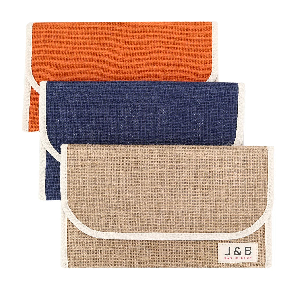 Factory Custom Burlap Jute Flap Pouch with Private Label Logo Travel Natural Hemp Envelope Promotional Gift Pouch Bags