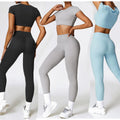 Tight Brushed Yoga Suit Quick-drying Fitness Suit Winter Outdoor Running Suit for Women
