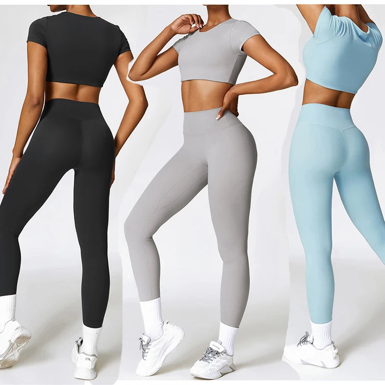 Tight Brushed Yoga Suit Quick-drying Fitness Suit Winter Outdoor Running Suit for Women