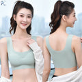 Women Seamless Wireless Bra Comfortable Breathable Everyday Bra Removable Pads Wide Shoulder Strap Skin Friendly Ultra Soft Bra