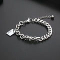 Fashion Designer Trendy Jewelry Bangle Adjustable Polished Stainless Steel Spliced Chain Charm Bracelets for Men Women Gift
