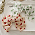 MIO Wholesale Fashion Women Hair Clip Printed Hearts Colorful Big Bow Barrette Hair Accessories Girls
