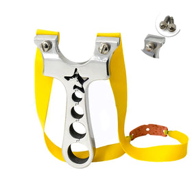 Piaoyu New Stainless Steel Slingshot Outdoor Hunting and Shooting Fast Pressing Rubber Band Sling Shot