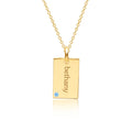 Inspire Jewelry New Minimalism Stainless Steel Mini Charm Necklace Free Customized Square and Diamond Party Jewelry for Unisex