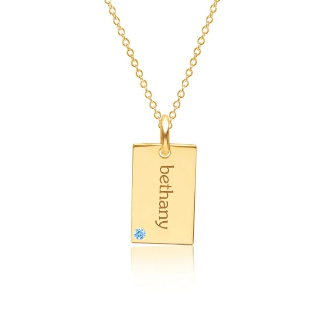 Inspire Jewelry New Minimalism Stainless Steel Mini Charm Necklace Free Customized Square and Diamond Party Jewelry for Unisex