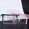 Custom Logo Transparent Waterproof Eco-Friendly Clear PVC Makeup Bag Ziplock Cosmetic Bag for Women