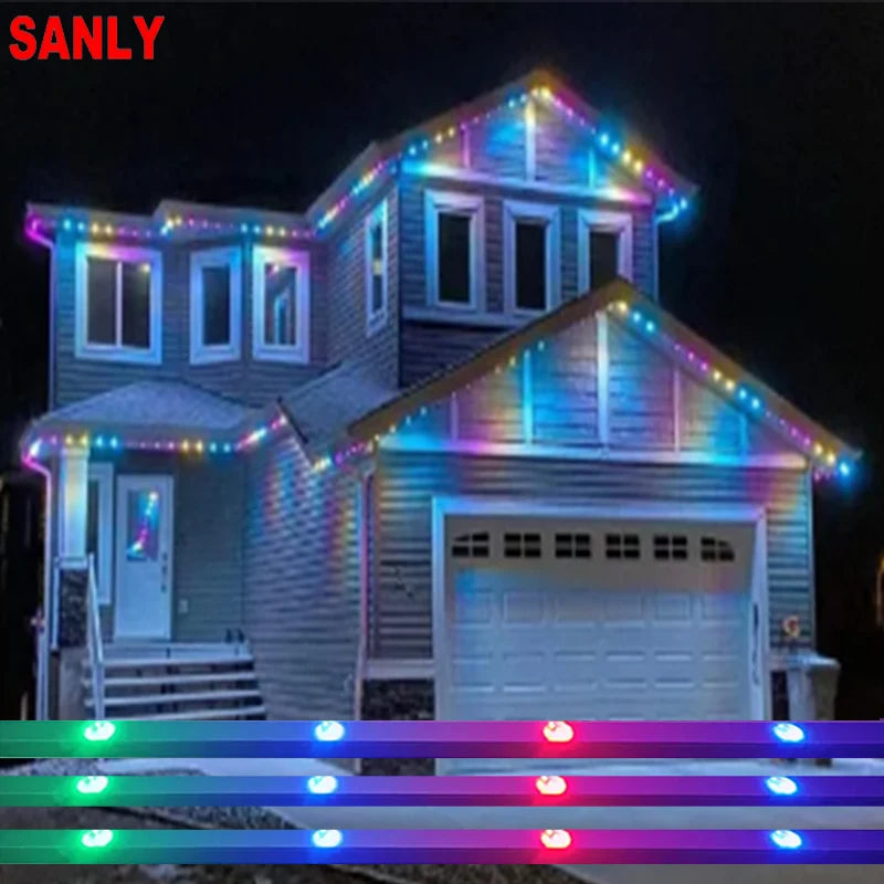 Factory Custom Full Color Pixel Led Light 2904 Led Outdoor Christmas Light Smart Led String Christmas Decoration Lights