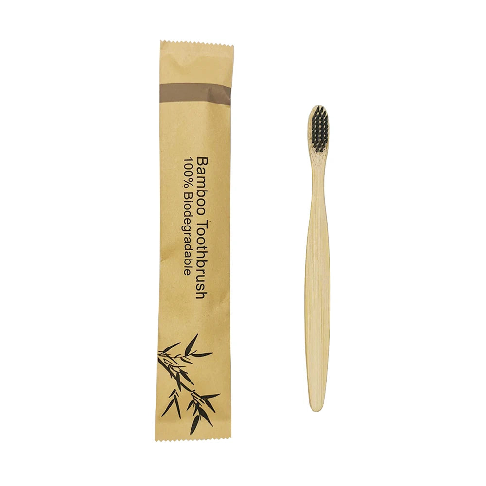 Biodegradable Eco-Friendly Bambu Tooth Brush OEM Toothbrush Charcoal Bamboo Toothbrush