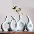 Solhui Ceramic Irregular Flower Vase Plant Handmade Art Porcelain Vases Decoration for Home