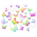 Hot Sale Acrylic Gradient Butterfly Flatback Cabochon Colorful Jewelry Charms for DIY Earrings Pendant Hair Clip Accessories
