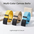Fashion Ladies Belt Multicolor Casual Flap Canvas Belt Custom Logo Jeans Belt Lightweight Design
