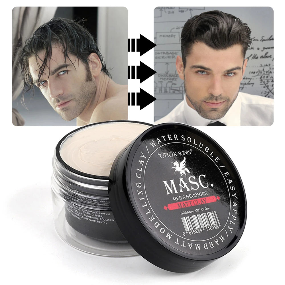 Private Label ODM/OEM MASC Customized Logo 80g Professional Men's Hair Styling Products Hair Clay for Hair