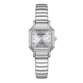 BOSHIYA Quartz Women's Easy Reader 23mm Stainless Steel Expansion Band Watches for Small Wrist (Gold/Silver)