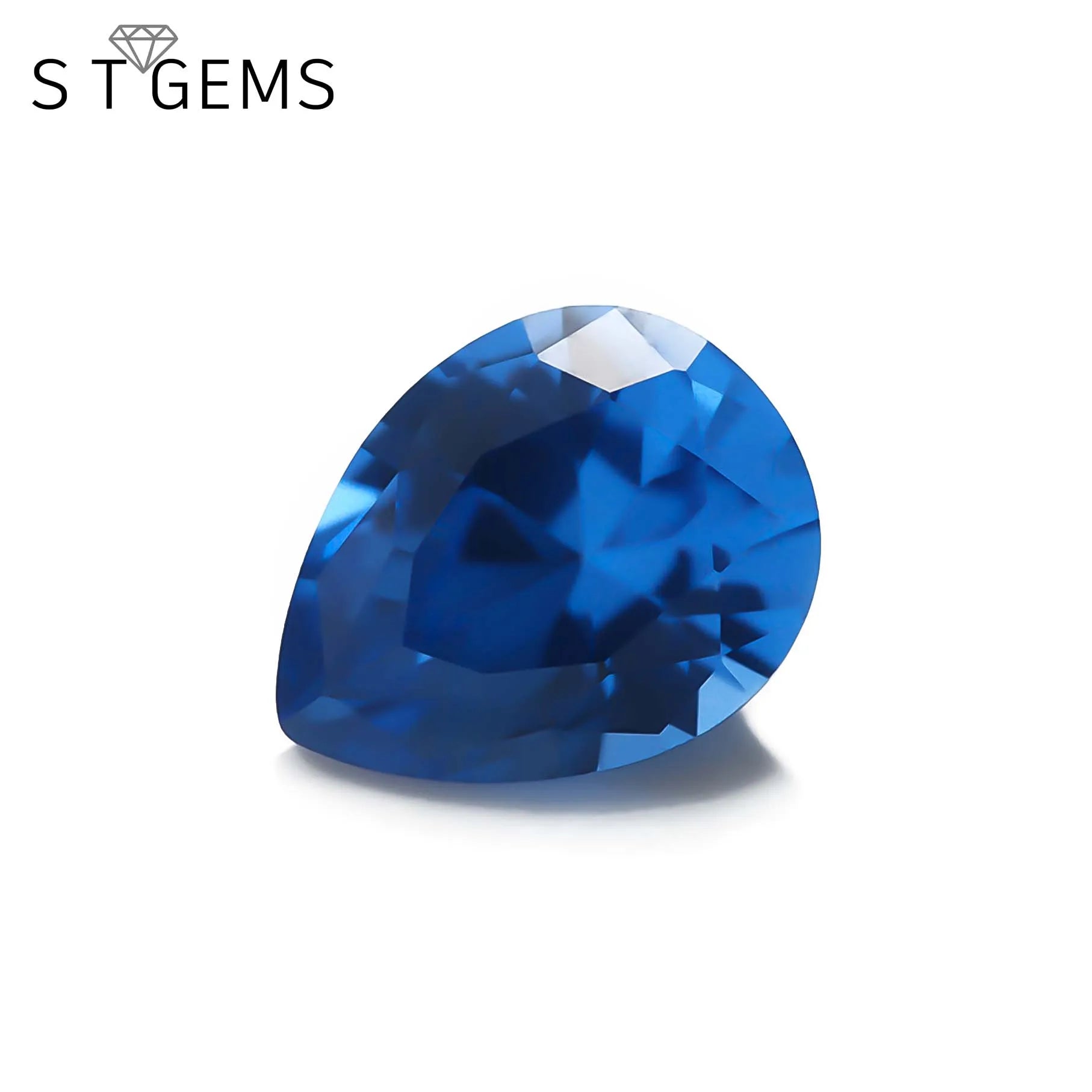 Loose Gemstones Faceted Pear Cut 109# Blue Color Spinel Stone on Sale