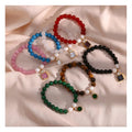 Fashion Stainless Steel Bohemian Chain Bracelet Turquoise Agate Gemstone Gold Plated Natural Stone Jewelry for Me