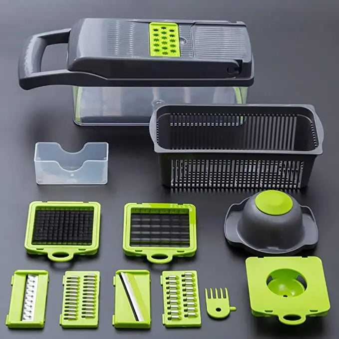 Daily Use Multifunctional  Household Manual 12 in 1 Kitchen Accessories Vegetable Cutter Machine
