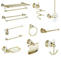European Antique Solid Brass Hotel Bathroom Hardware Sets Anodized Traditional Eco-Friendly Wall-Mounted Accessories