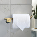 Modern Stainless Steel Wall Mount Toilet Paper Holder with Perforated Towel Rack for Bathroom or Kitchen Roll Accessory