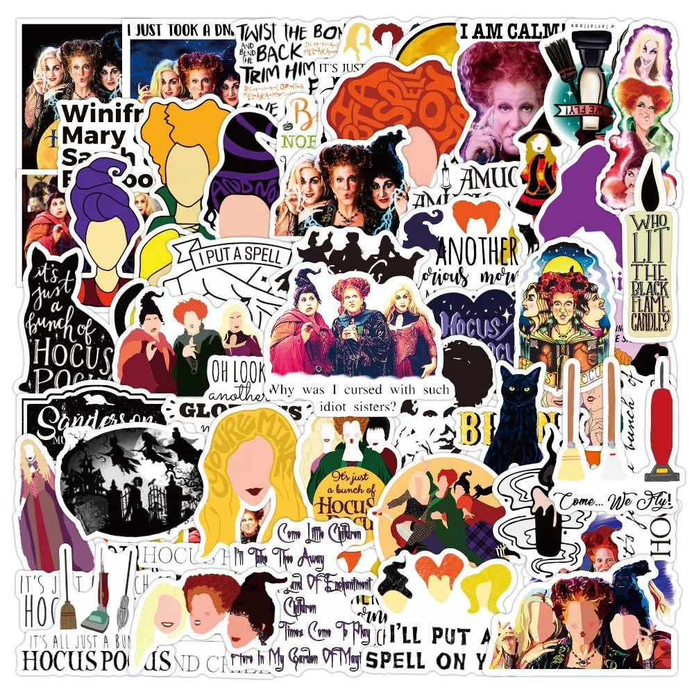 50Pcs Witch TV Program Movies Film Graffiti Sticker For Decorative Notebook Skateboard Luggage Laptop Vinyl Stickers