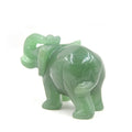 2026 Hand Carved Mini Animal Carvings Natural Jade Stone Reiki Green Aventurine Elephant Statue for Healing Home Decor