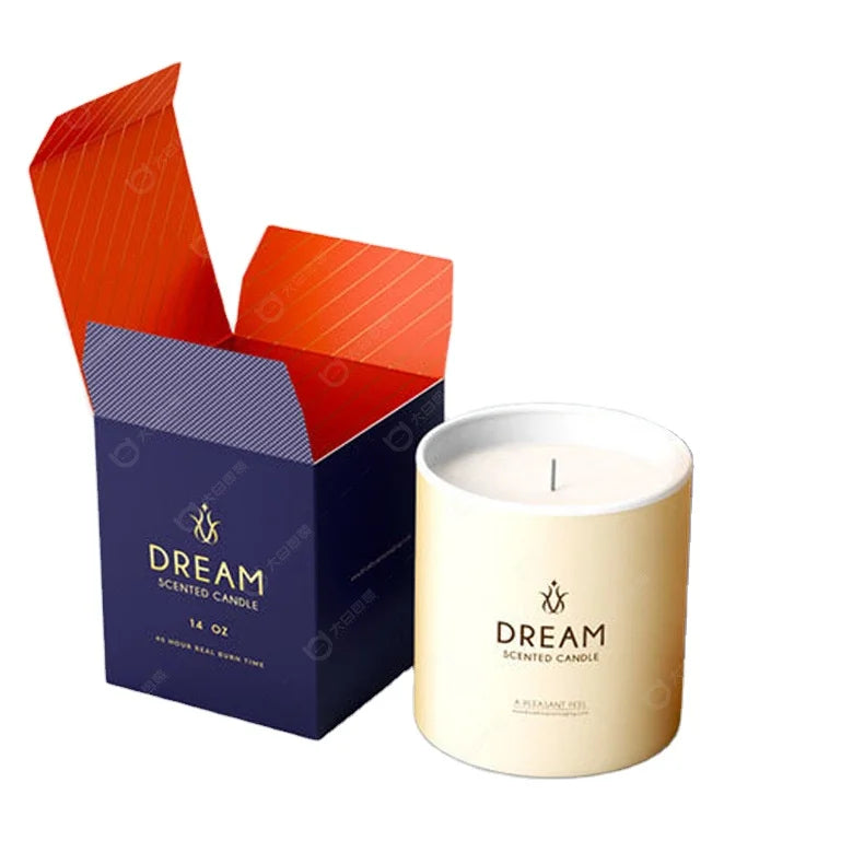 Private Label Eco Friendly Luxury Custom logo Printing Empty Dual Candle Box Packaging
