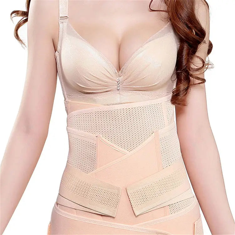 Custom C-section Belly Belt Postpartum Girdle Faja Breathable Recovery Belly Wrap Waist Pelvis 3 in 1 Postpartum Support Belt