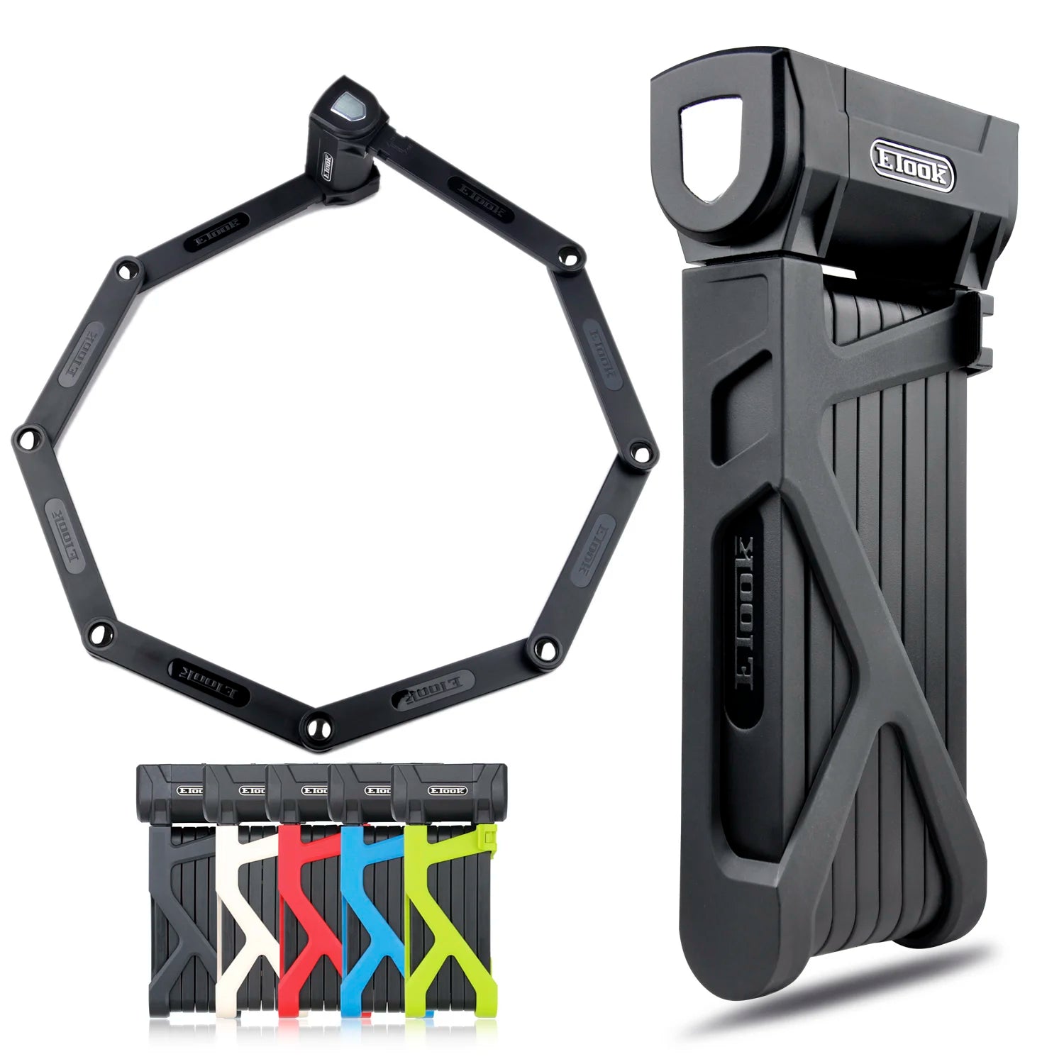 ETOOK 1.1 Meter Folding Bicycle Lock Motorcycle Bike Folding Lock Bike Lock