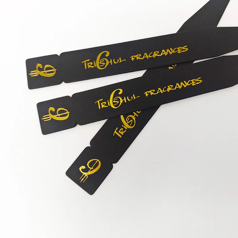 Cheap Custom Scent Tester Strip Printing Blotter Perfume test Paper with Company Name and logo