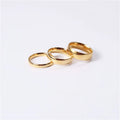Dropshipping Simple Cheap Stainless Steel 18K Gold Plated Engagement Round Fingers Rings Jewelry Women Classic