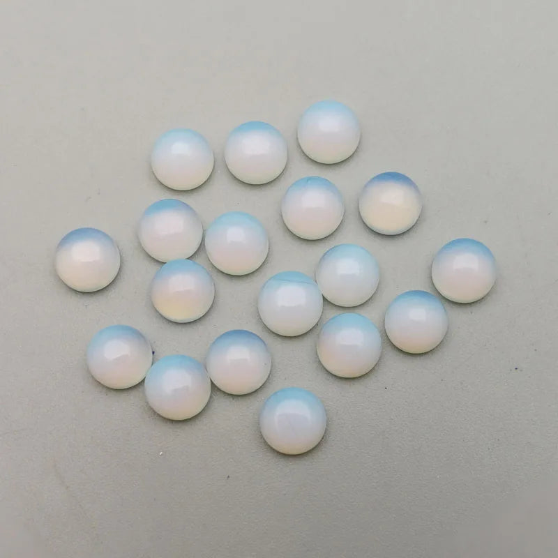 Huiying Gemstone 3mm Opalite Cabochon Stone Round Shape Loose Crystals Cabochons Wholesale Bulk Crafts