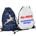 Wholesale Popular Canvas Gifts Bag Drawstring Christmas Bags Anime Backpack With Printed Logo